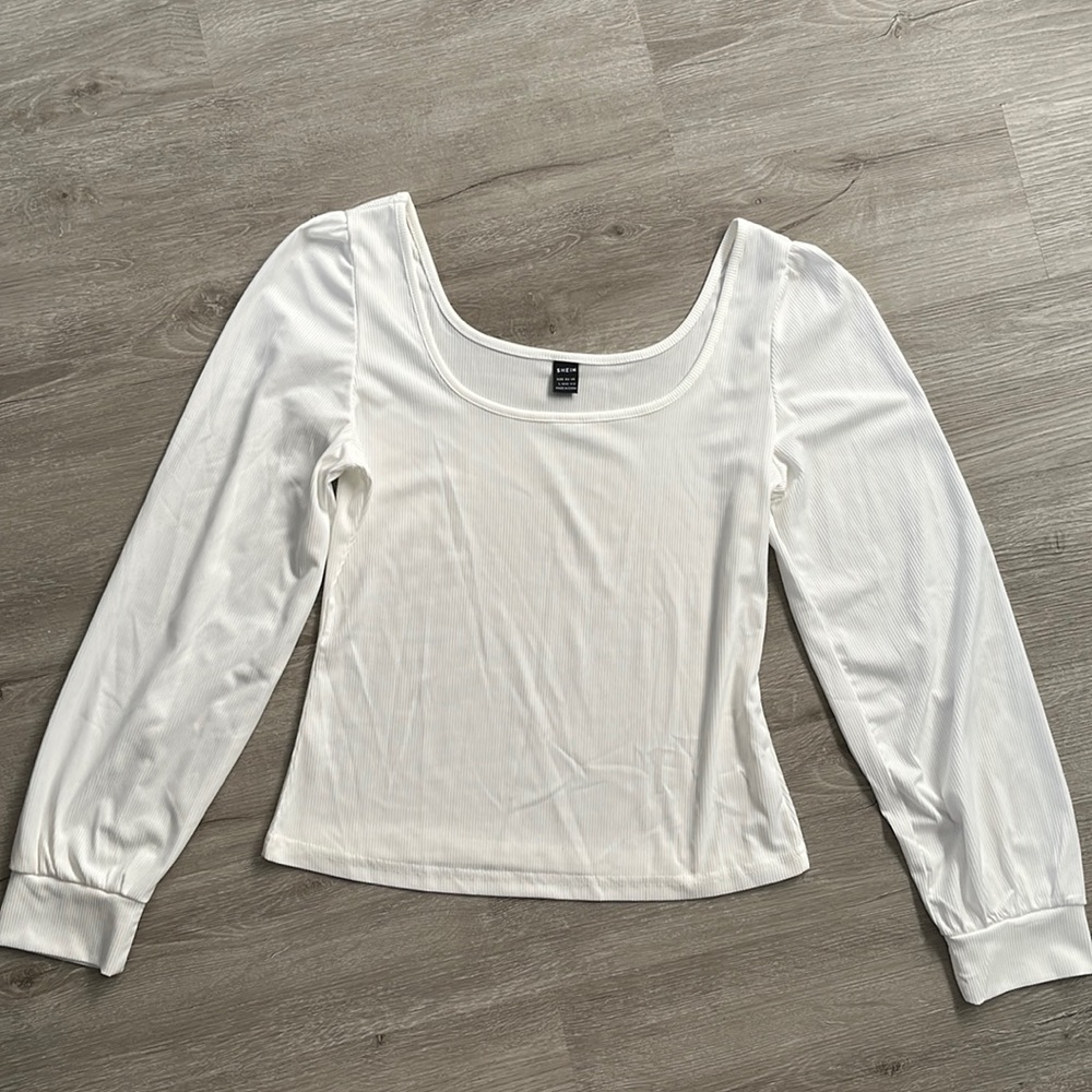 White Long Sleeve Top